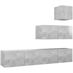 Helloshop26 - 4-teiliges Möbelset bestehend aus Kleiderschrank Sideboard TV-Schrank und Fernseher für Wohnzimmer Schlafzimmer Lounge 02_0024695