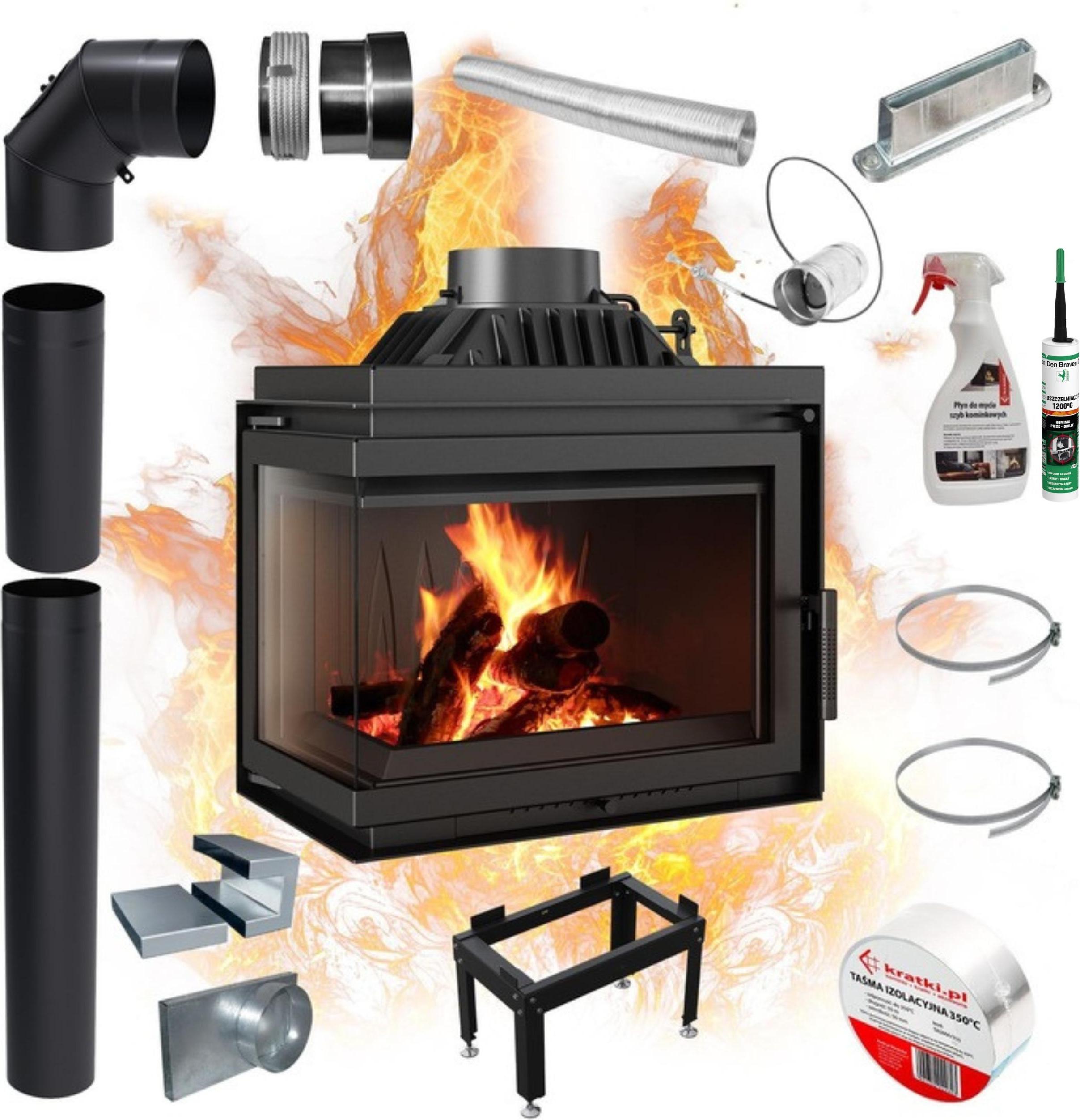 Linker Kamin-Einsatz SIMPLE 8kW Schließset