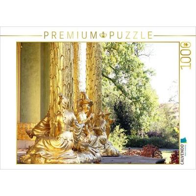 CALVENDO Puzzle Figuren am Chinesischen Teehaus im Park von Schloss Sanssouci | 1000 Teile Lege-Größe 64x48cm Foto-Puzzle für glückliche Stunden