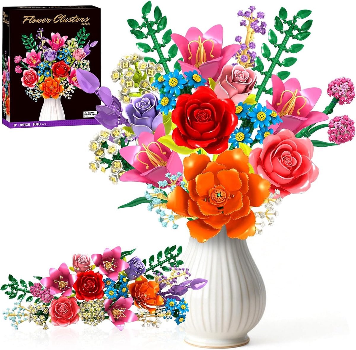 Bloemen Boeket Bouwset met 21 DIY Wilde Bloemen in Multicolour voor Creatieve Decoratie