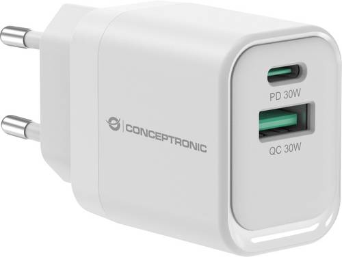 Conceptronic ALTHEA19W33 2-Port 33W GaN USB PD Charg USB Ladegerät 33W USB-A, USB-C USB PD Weiß