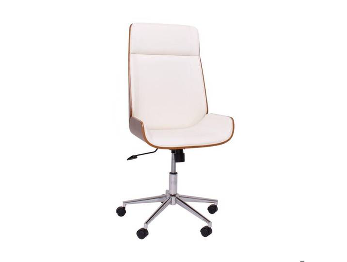 Fauteuil de bureau - Frankystar - Sweden - Simili cuir blanc - Réglable en hauteur - Design moderne