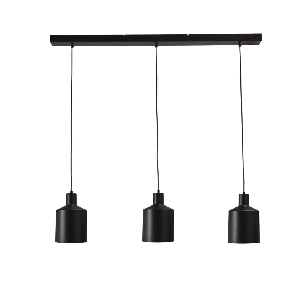 Masterlight Boris Concepto Hanglamp voor de eetkamer - Zwart - 3 Lichtpunten