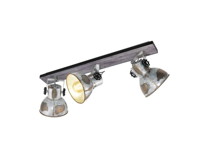 EGLO Lampe spot Barnstaple 3 flammes patine brune et noire