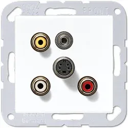 Jung Multimedia-Einsatz Cinch Audio/Composite Video/S-Video/ Miniklinke 3,5 mm