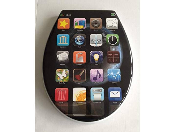 Duroplast WC Sitz Klobrille Modell App mit Absenkautomatik, zur Reinigung abnehmbar, 59885
