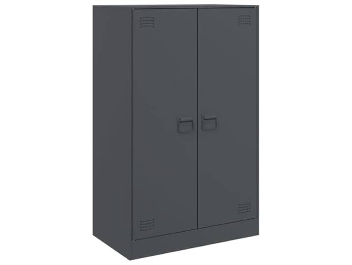 KGHFDVB Sideboard Anthrazit 67x39x107 cm Stahl Kaltgewalzter Stahl, Robust, Pflegeleicht, 2 Griffe, Viel Stauraum