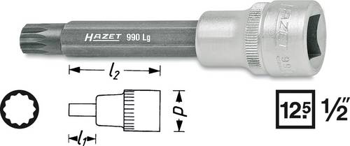 Hazet Steckschlüssel-Bit-Einsatz 1/2 (12.5 mm) 990LG-12