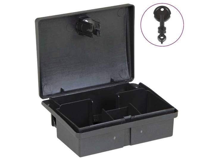 vidaXL Mausefallen 10 Stk. Schwarz 13x10x4 cm