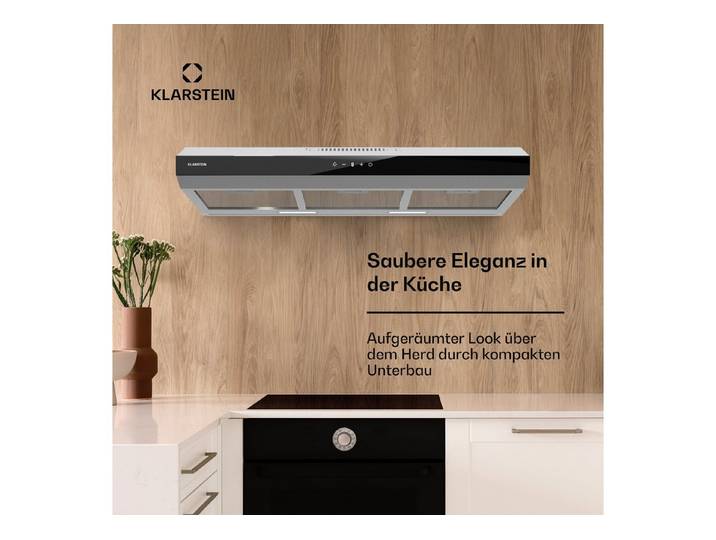 Klarstein Deckenhaube Contempo Neo 90 Dunstabzugshaube Unterbauhaube Abluft Umluft LED