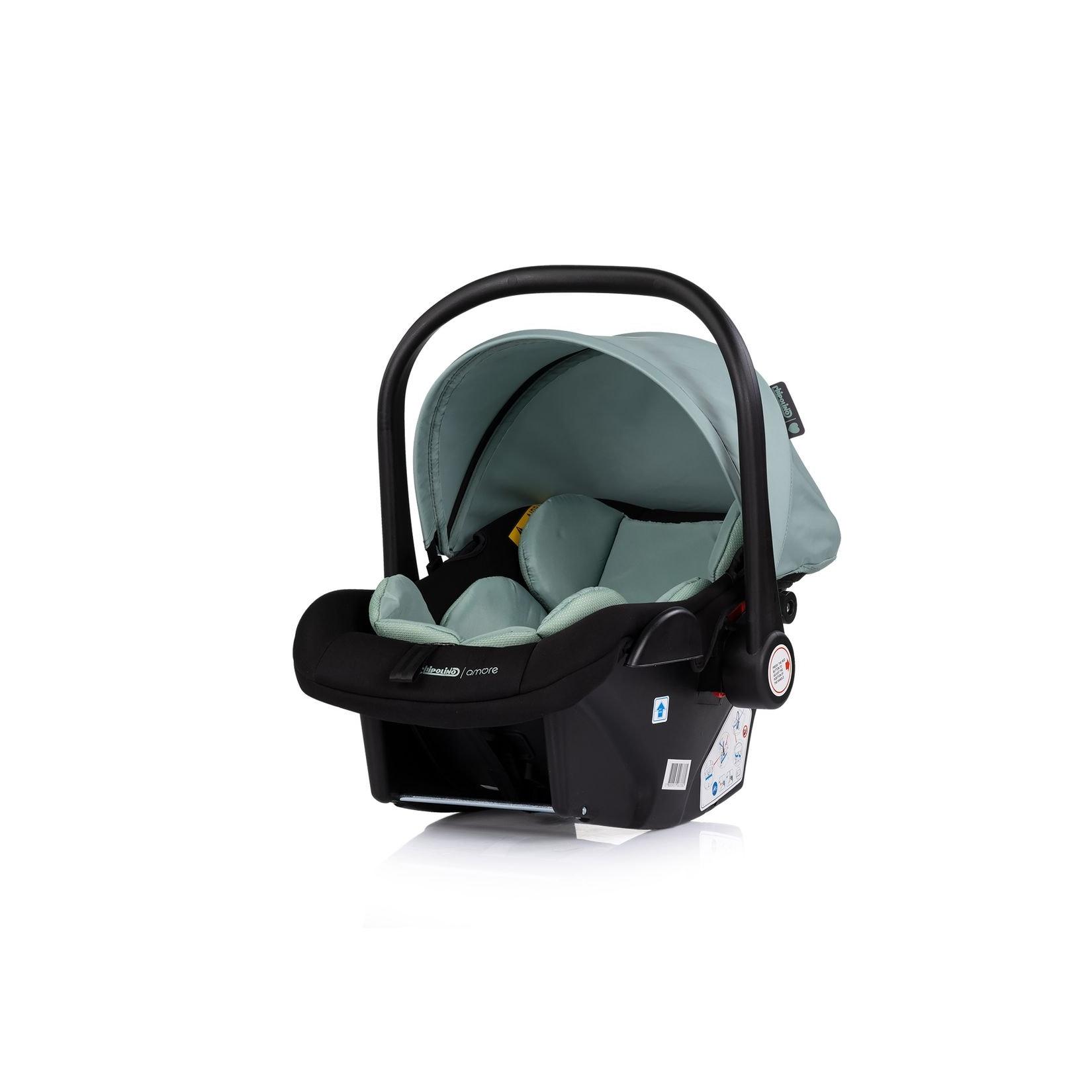 Chipolino Babyschale Amore i-Size Gruppe 0+ (0 - 13 kg) Kissen Griff verstellbar türkis