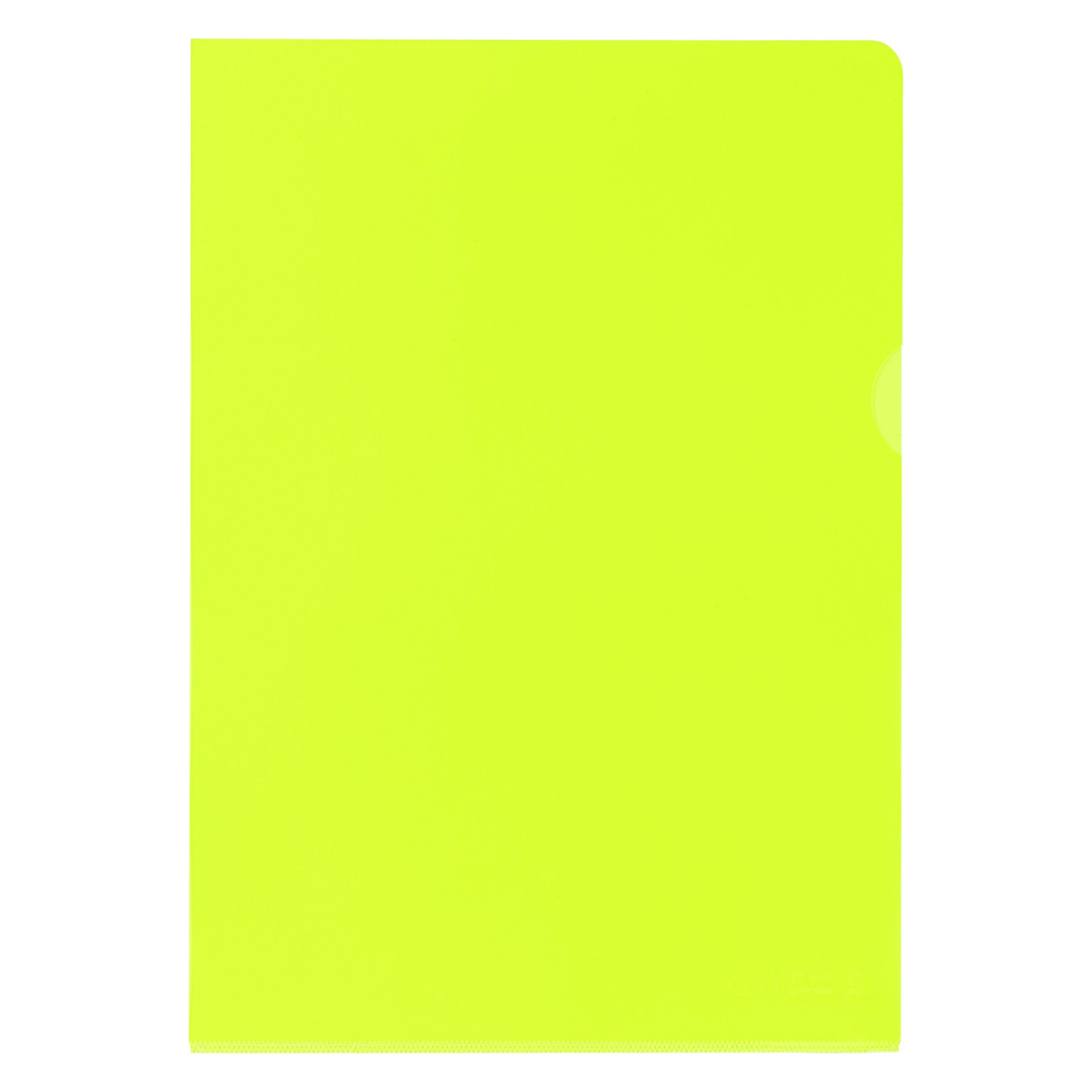 Elba Sichthülle Premium, DIN A4, PVC, glasklar, gelb, 25er dokumentenecht, transparent, aus vollfarbiger (A4, 25x) (76442 GB)