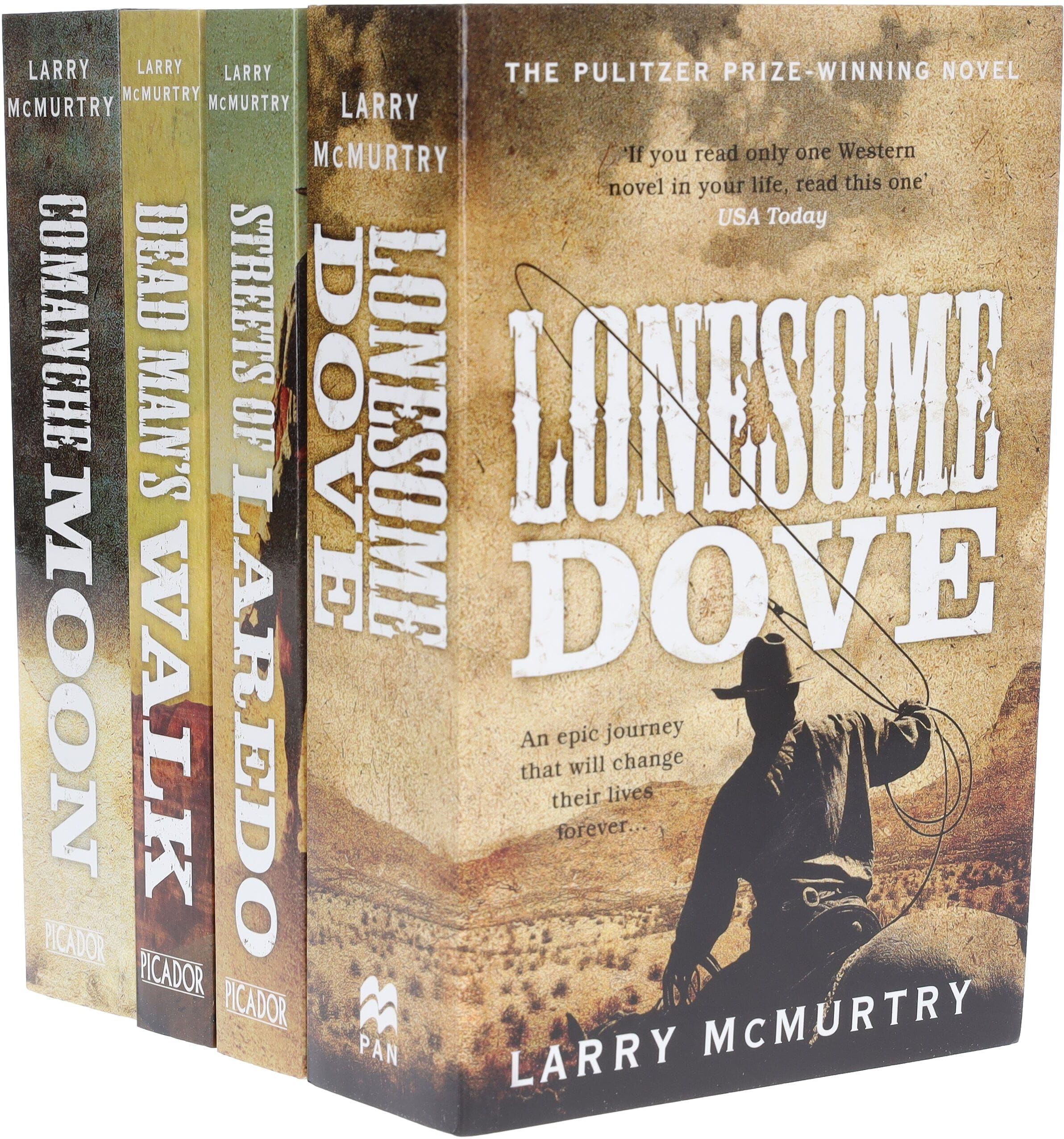 Lonesome Dove Series By Larry McMurtry 4 Books Collection - Fiction - Paperback Pan Macmillan