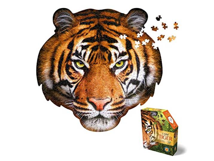 Carletto 3005-IAMTIGER,Madd Capp Shape Puzzle Tiger 550 Tegels,Meerkleuren