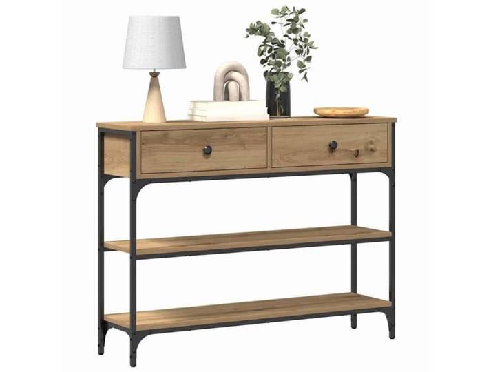 Sarazyj®Console Meuble - Marron Table console Table d'appoint support 20 kg avec tiroir - chêne artisanal - 72 5 x 25 x 75 cm - 8