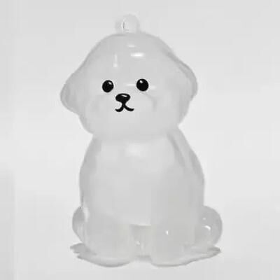 Uplifted Finds Adorable Transparent Pet Hair Memorial Keychain DIY Cat & Dog Fur Storage Pendant dog 6 1 Pc