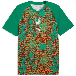 PUMA Elfenbeinküste Aufwärmshirt WM 2026 Herren 10 - sport green/chocolate brown L