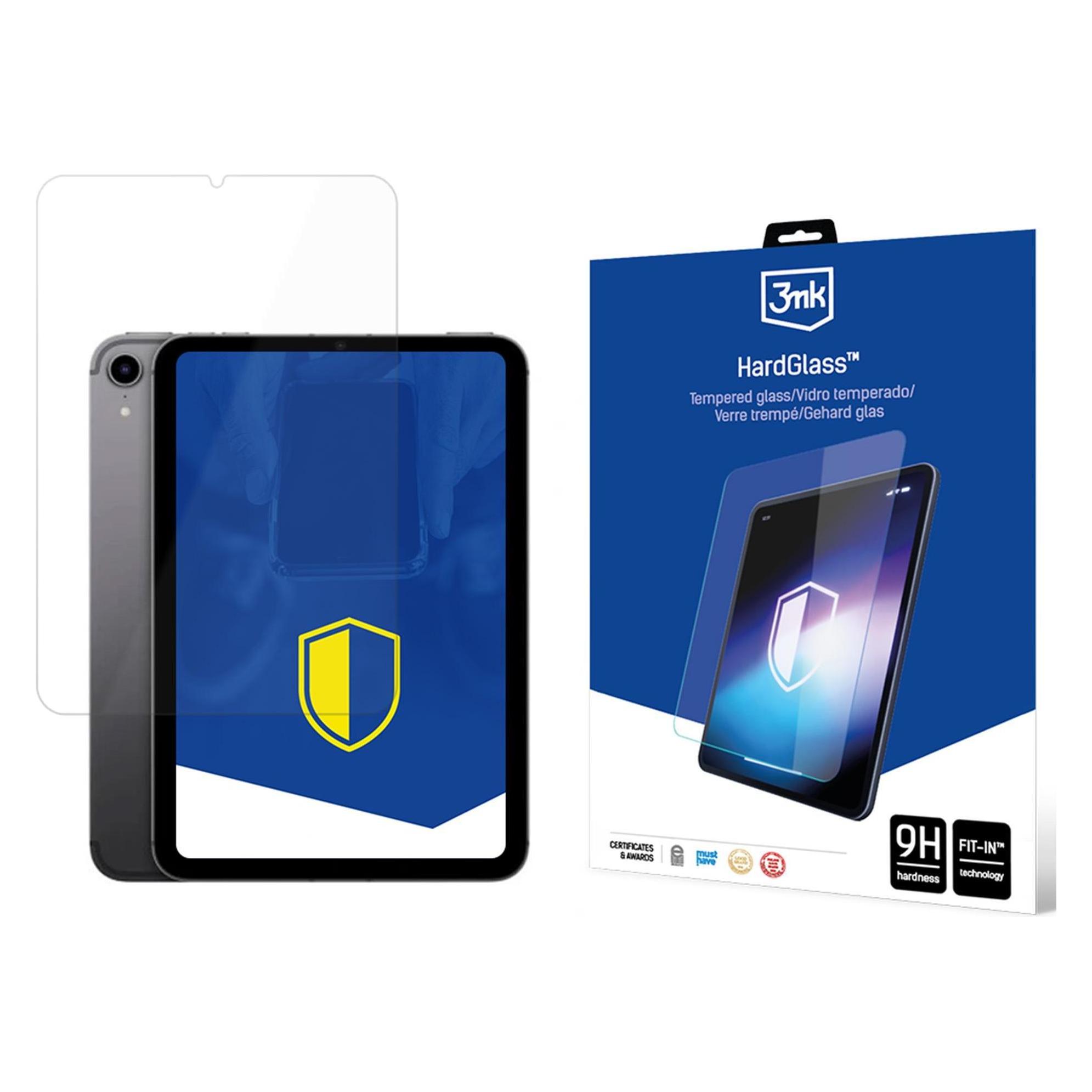 3MK HardGlass tempered glass for iPad mini 8.3 2021 (6th gen.) / iPad mini 8.3 2024 (7th gen.) (1 Stk., Apple iPad mini 2015, Apple iPad mini 2019, Apple iPad mini 2021) (W-8u3HarGl-AiPMini6-0)