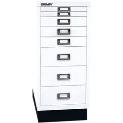Bisley Schubladenschrank »MultiDrawer« A4, einbahnig, 8 Schübe, mit Sockel weiß, 27.9x67x38 cm