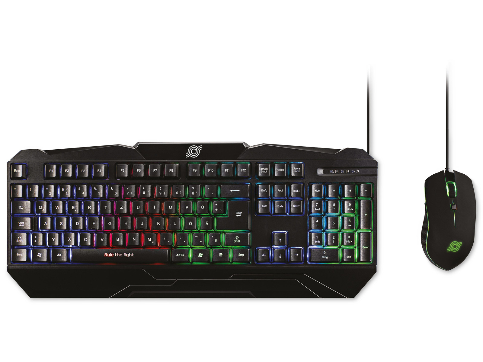 MediaRange MRGS102 Gaming-set met 104-toetsen toetsenbord en 6-toetsen muis