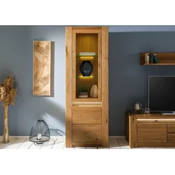 Vitrine Wildeiche 73x40x205 braun geölt KENT #301