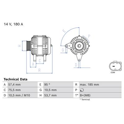 BOSCH Generator 0986084660 für BMW