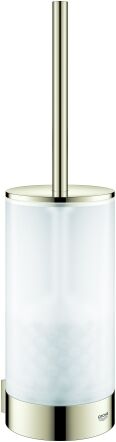 Grohe Selection jeu de brosses WC 41076BE0 nickel poli, verre, fixation murale, fixation invisible