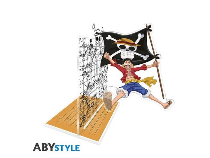 One Piece - Acryl® Serre-livres - Luffy et son drapeau