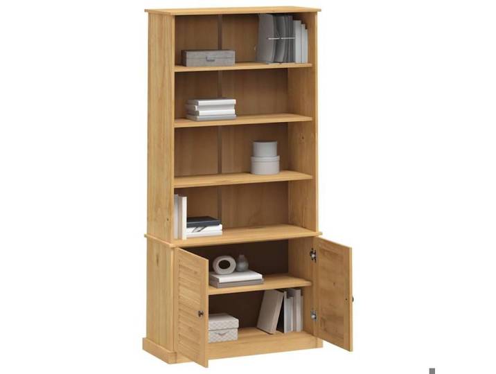 (SOLDES DEC)Bibliothèque - - Meuble Étagère - support livres - VIGO 85x35x170 cm bois massif de pin 01_8455662