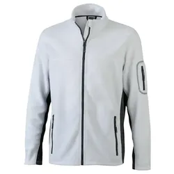 Fleecejacke "JN842" - 3XL - white/carbon