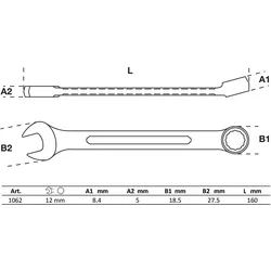 BGS Maul-Ringschlüssel SW 12 mm - 1062