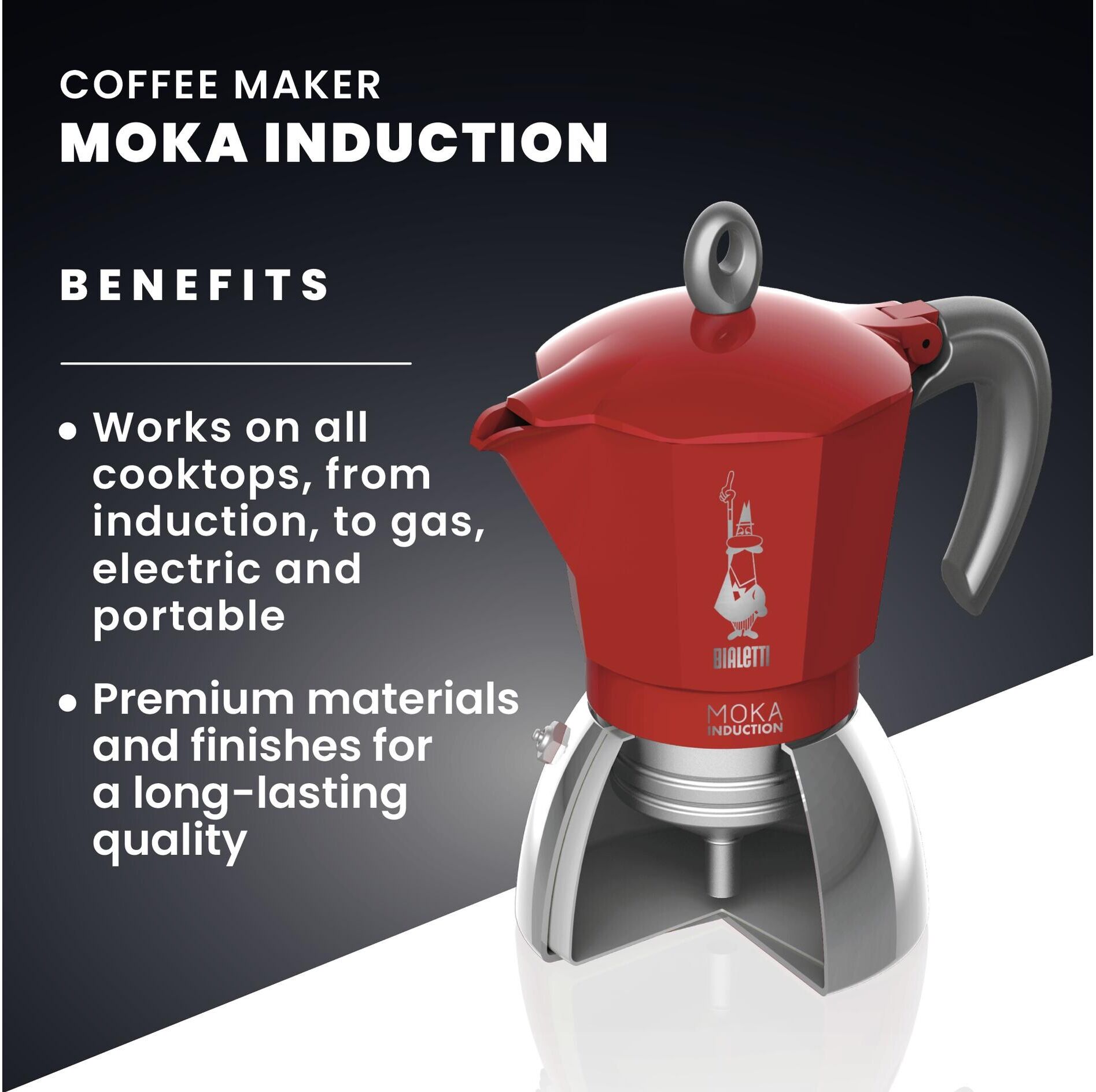 Espressokocher BIALETTI "New Moka", rot, 6, Kaffeemaschinen, Espressokocher rot 6