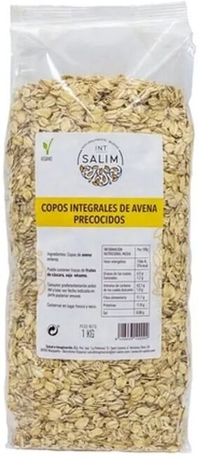 Int-Salim Flocos De Aveia Integrais Familiares Pré-cozidos 1 Kg