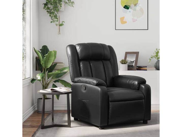 furnicato Massagesessel Relaxsessel Schwarz 78x92x98 cm mit manueller Liegefunktion