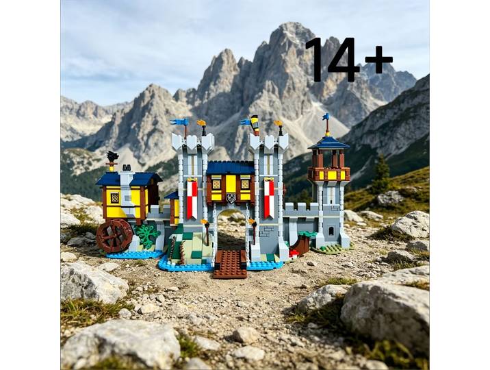Décoration d'intérieur 2026 : Château médiéval 3-en-1 compatible – Cadeau pour adulte, Noël, Anniversaire