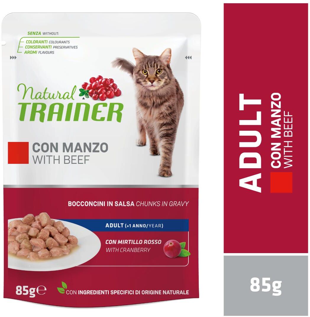Natural Trainer Cat Busta Multipack 28x85G MANZO
