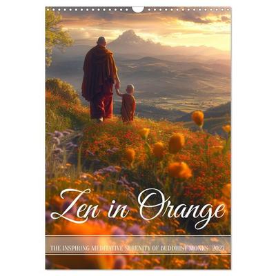 Zen in Orange (Wall Calendar 2027 DIN A3 portrait), CALVENDO 12 Month Wall Calendar