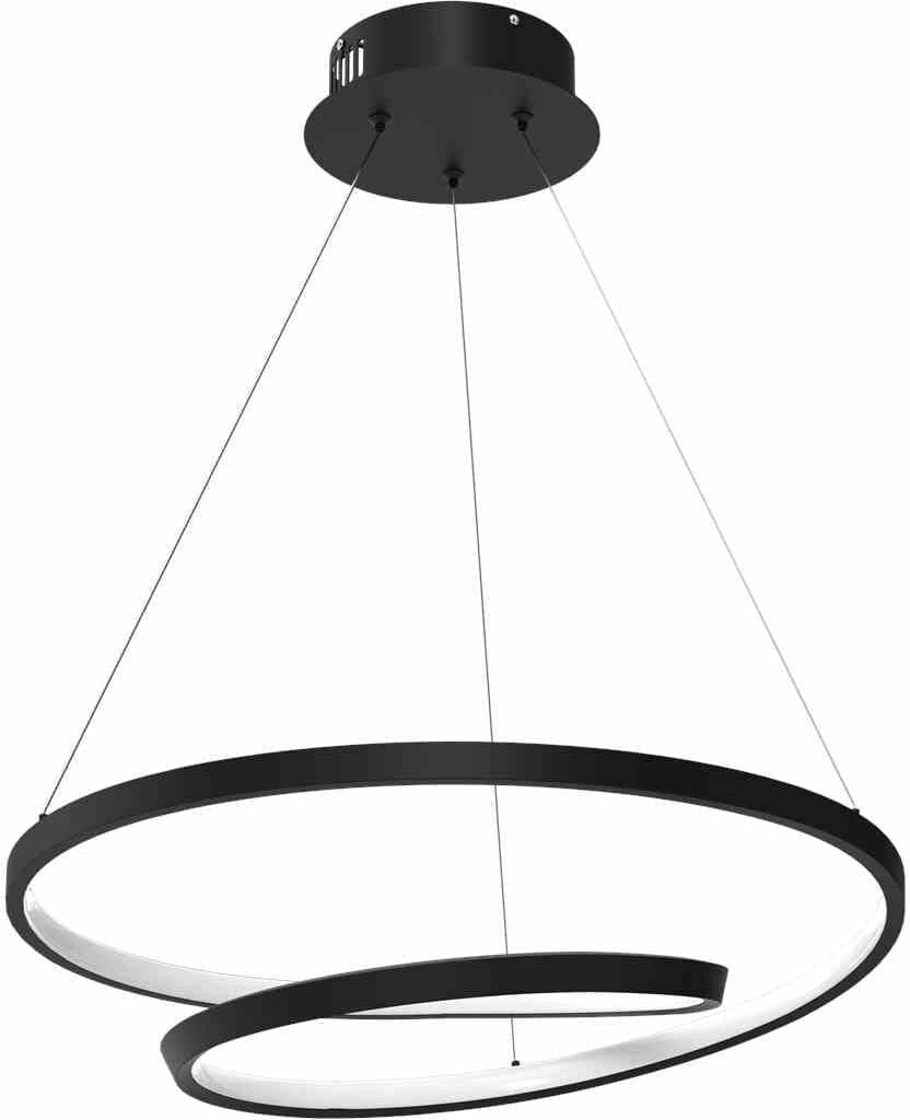 Milagro Lucero Zwarte LED-hanglamp met ringontwerp