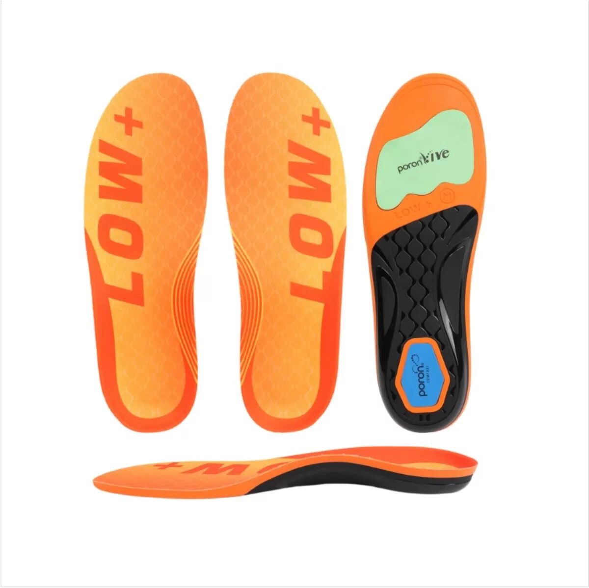 INF Orange 2.9cm ergonomische orthotische Einlegesohle für Plattfuß, starke Fußgewölbeunterstützung, stoßdämpfende Ferse, 1 Paar M