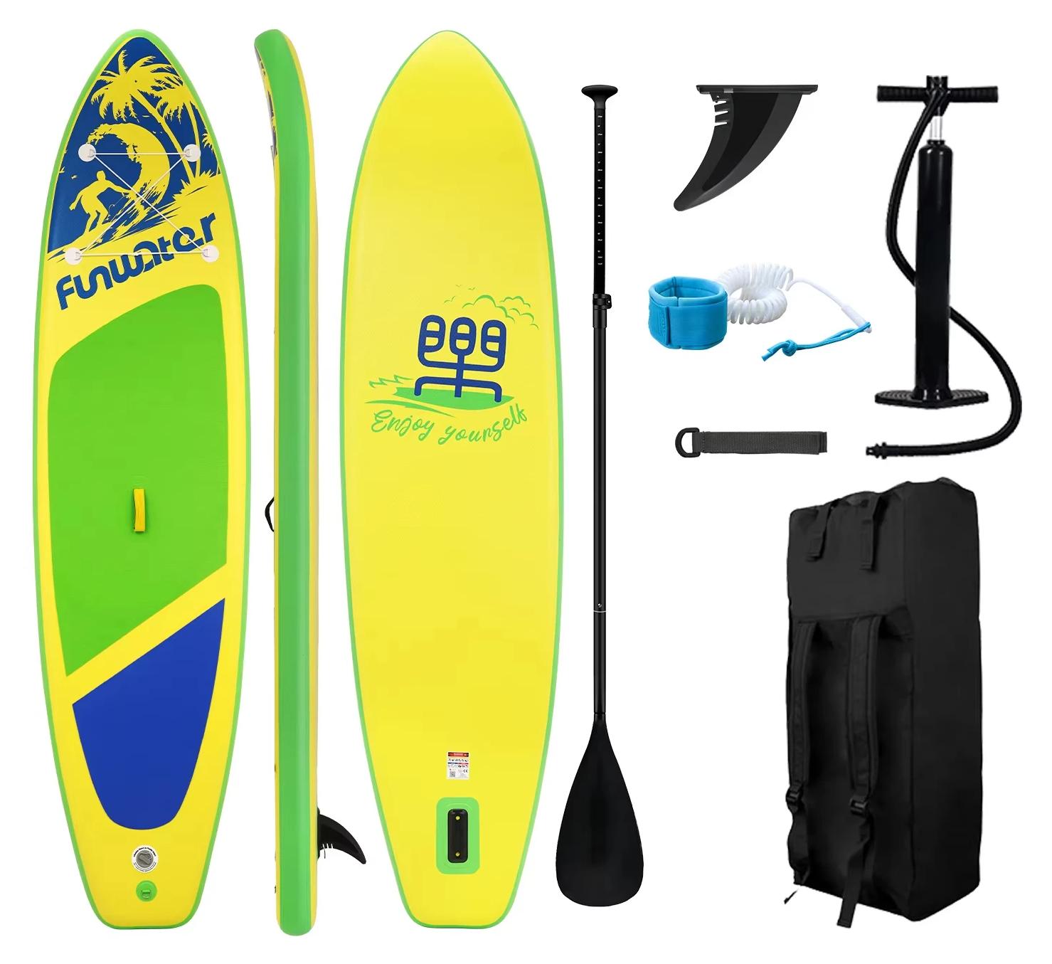 Aufblasbares SUP-Board - SUPFW28D - 350 x 87 x 15 cm - Ultraleicht - Rutschfest - Für Yoga und Angeln - Für Erwachsene