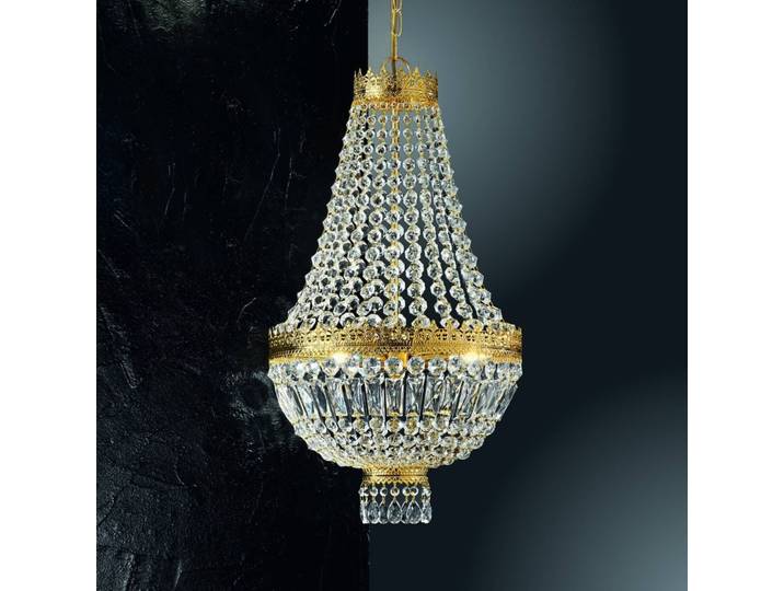 Kögl Hängeleuchte CUPOLA, dimmbar, messing / gold, für Wohn- / Esszimmer, Metall, Kronleuchter