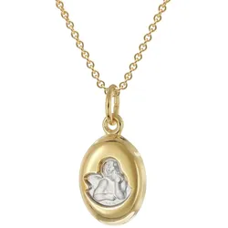 trendor 28586 Mädchen Engel-Anhänger Gold 333/8K Mit Vergoldeter Silberkette, 38 cm