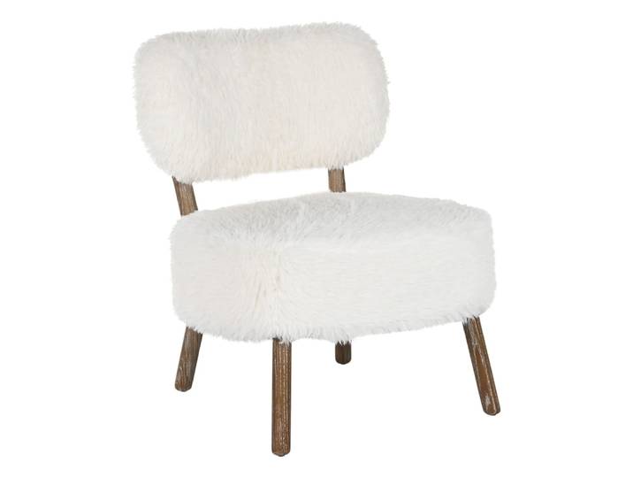 Fauteuil en frêne et polyester beige 61x62x80 cm