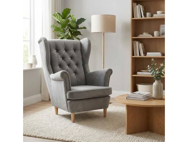 Family Meble Ohrensessel Gaja Aura – skandinavischer Sessel – Variante Gaja Monolit 85