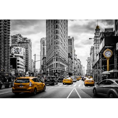 Fototapete PAPERMOON "Gelbe Taxis", bunt, B:3m L:2,23m, Vlies, Tapeten