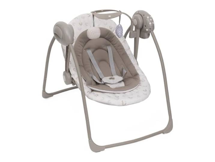 Chicco Swing&Play Elektrische Babyschaukel ab 0 Monaten+, 5 Schaukelgeschwindigkeiten, Beruhigende Melodien, Klappbar, Kompakt und Platzsparend, ab 0 Monaten