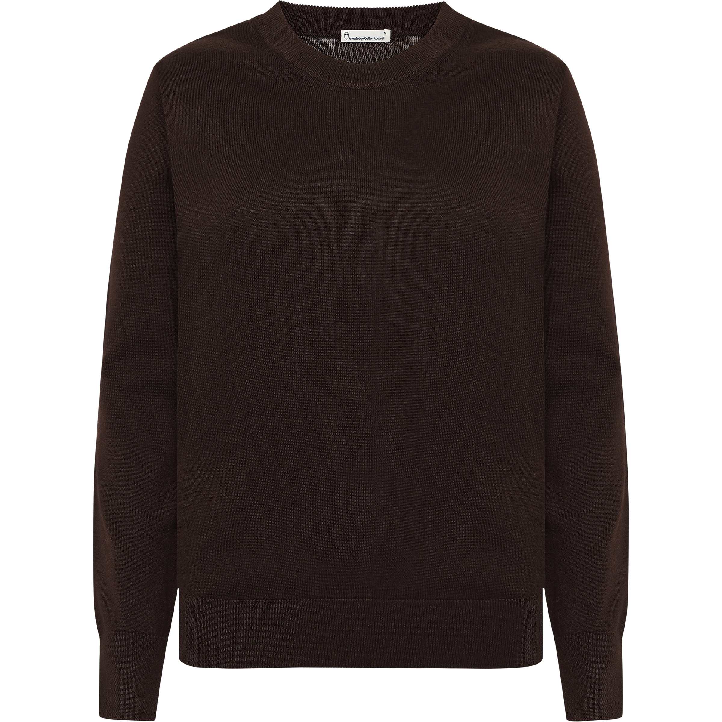KnowledgeCotton Apparel Merino Crew Neck Damen Pullover braun Größe XS Lifestyle Hautfreundlich Merinowolle