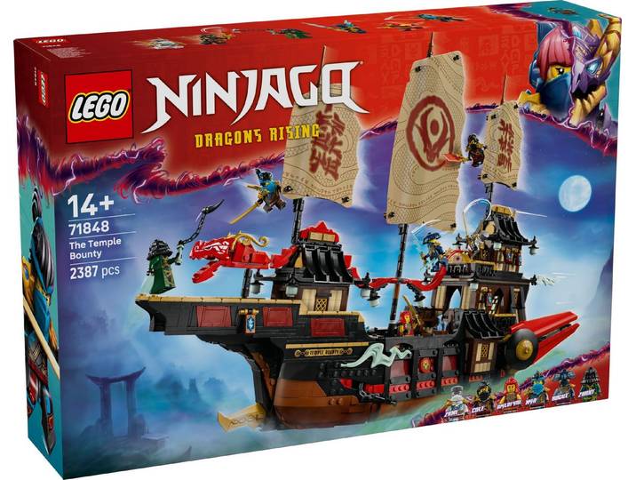 LEGO® LEGO® NINJAGO® 71848 Der Tempel-Flugsegler Konstruktionsspielsteine, (2387 St)
