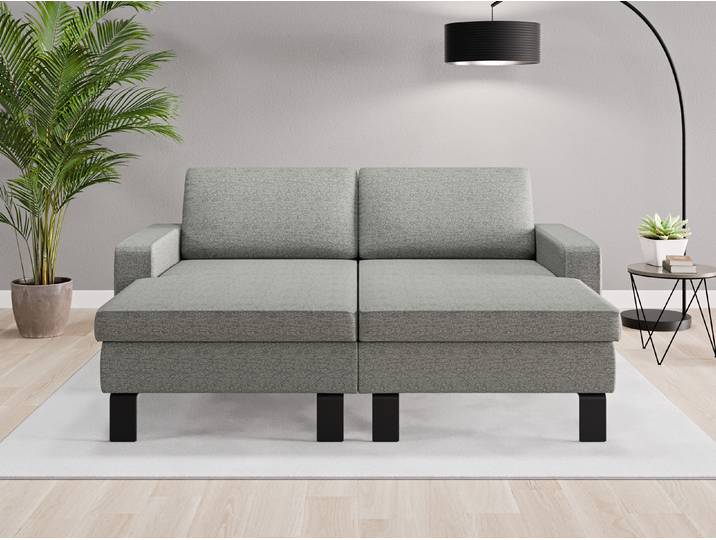 Loveseat Rio - Grau (Staubgrau) - Feiner Strukturstoff