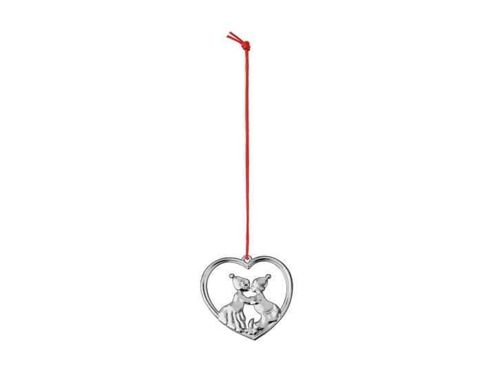 Rosendahl Décoration de Noël Karen Blixen lutins s’embrassant 6,5 cm Argenté